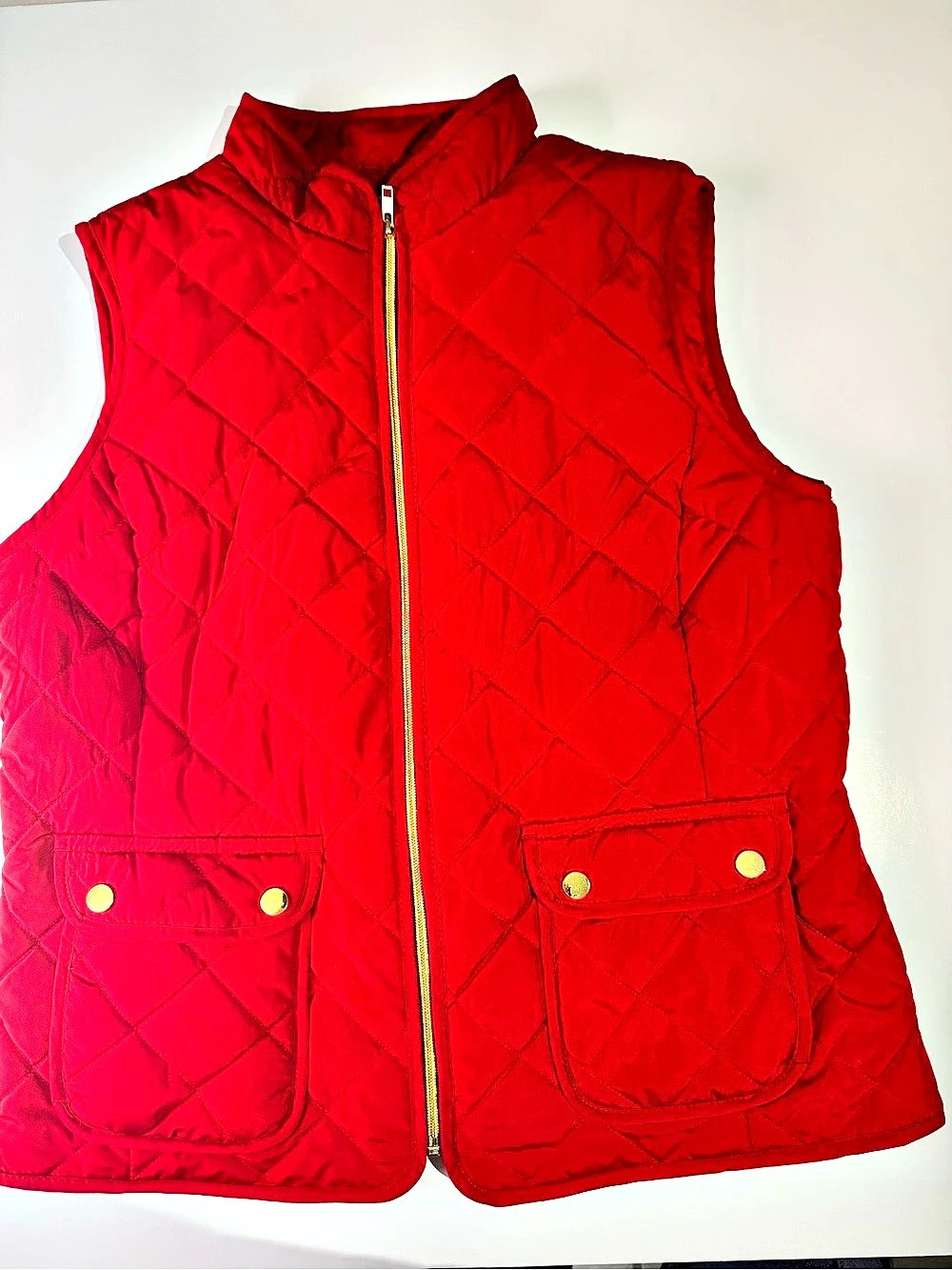 St. John's Bay Quilted Puffer Vest in Red